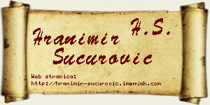 Hranimir Šućurović vizit kartica